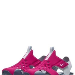 Nike Kids' Pre-School Sunray Protect Fireberry Closed Toe Sandals/Shoes